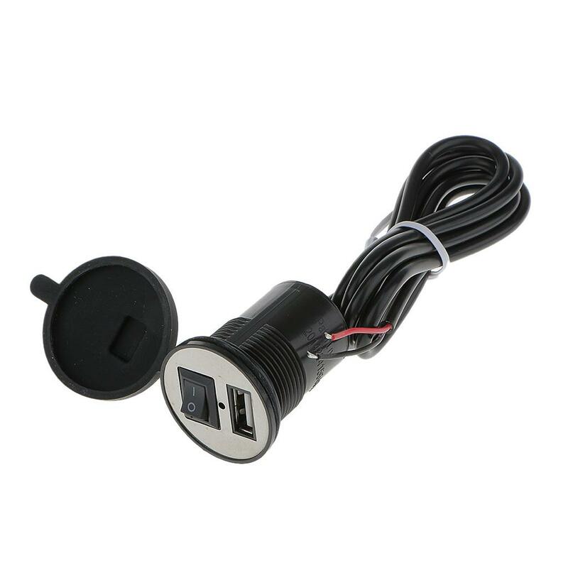 Cargador de puerto de alimentación USB impermeable para teléfono móvil de motocicleta