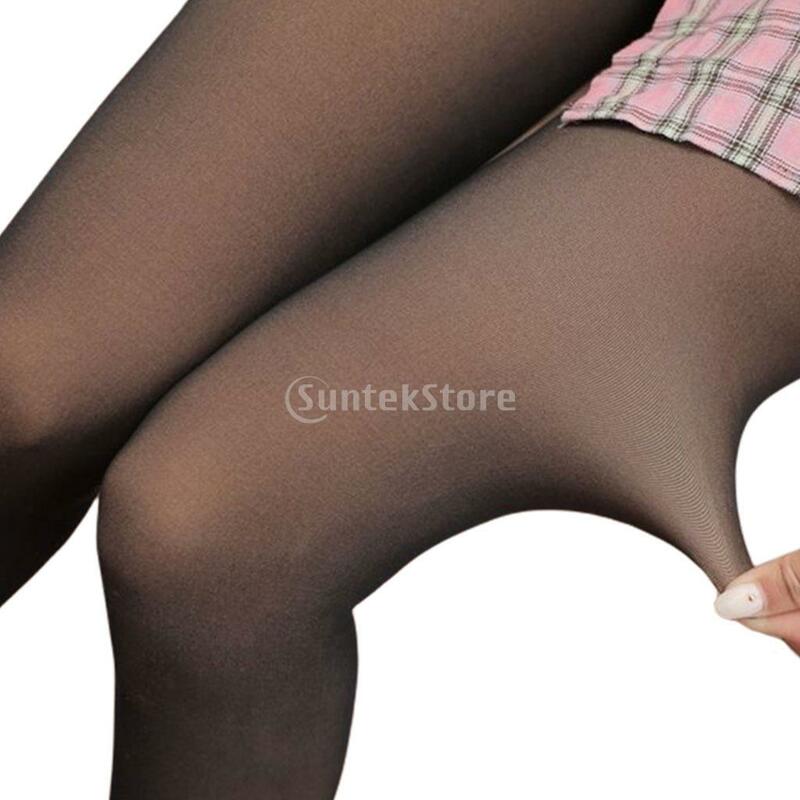 Winter Thermal Leggings Women Sexy Slim Translucent Pantyhose Thicken Pantyhose High Waist Super Elastic Thick Stockings Tights