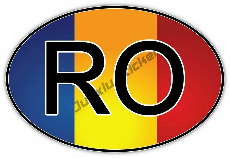 Romania Coat of Arms blue yellow red ro rou Romania flag Sunscreen Romania Flag Map Decal Accessories for Pickup Car Body Decor