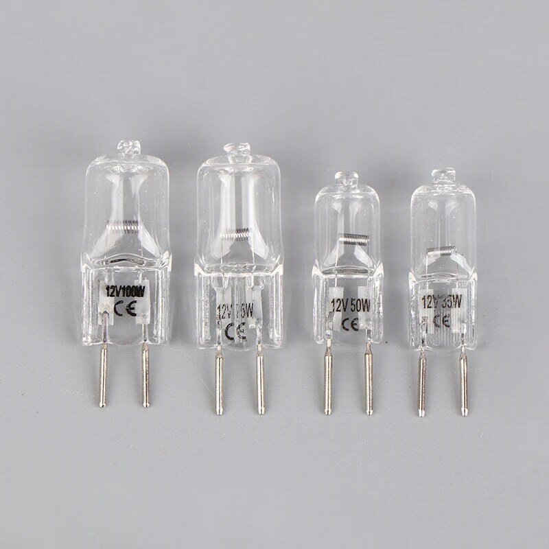 Perles de lampe halogène 12V, dean 6.35, 35W 50W 75W 100W, accessoire de microscope pour lampe d'aromathérapie, budgétaire de lampe en cristal, ampoule à 2 broches