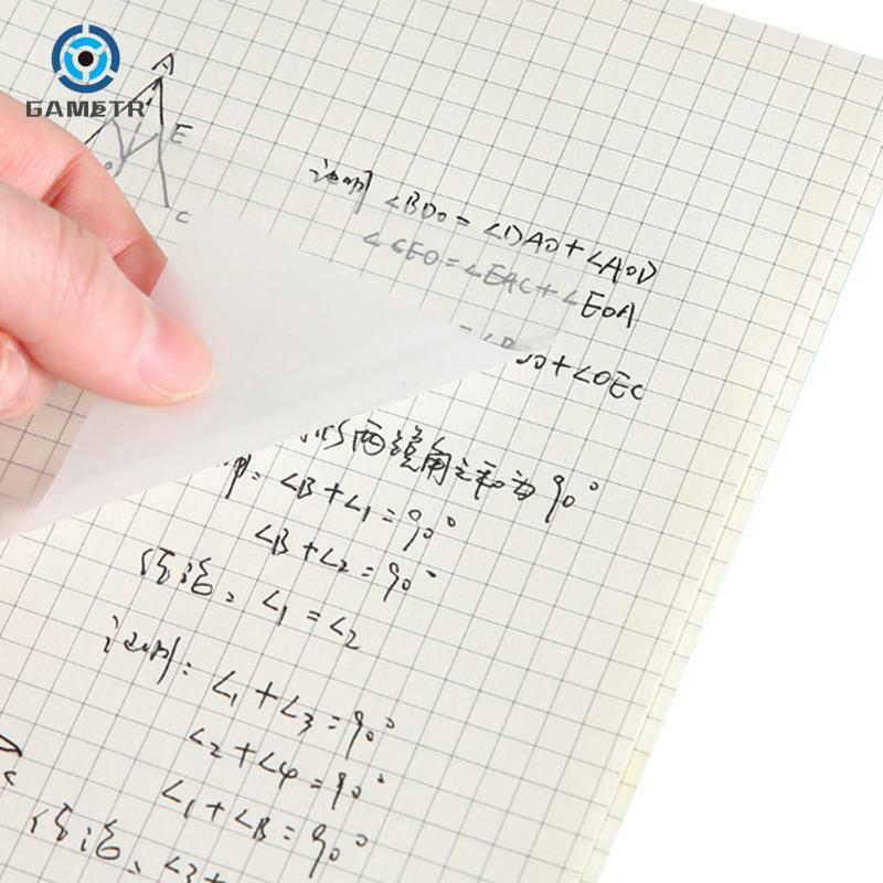 Transparente Sticky Note Pads, impermeável auto-adesivo Memo Notepad, Material escolar e de escritório, papelaria, 50 folhas