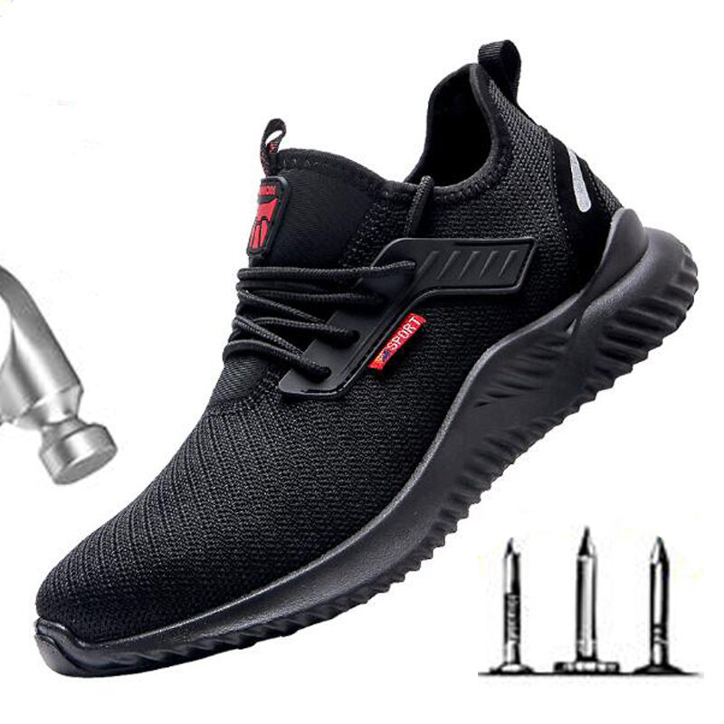 Buty robocze bhp Anti-Smashing Steel Toe odporne na przebicie konstrukcja lekka oddychające sneakersy Air Light H587