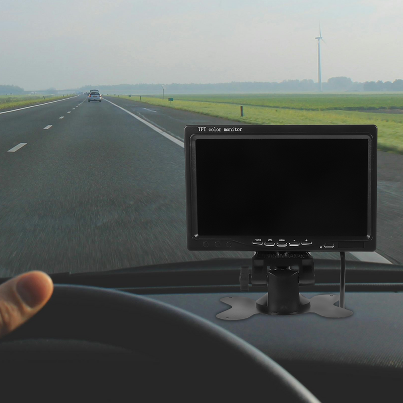 1 Set Monitor kaca spion mobil, Monitor parkir truk profesional layar Monitor tampilan belakang