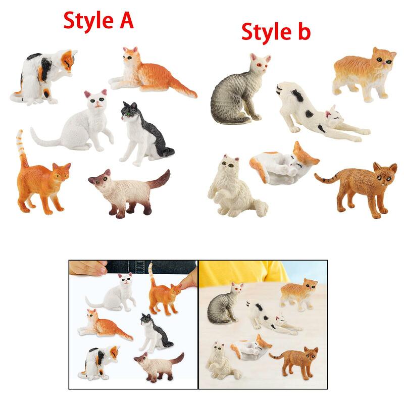 동물 모델 시뮬레이션 고양이 장난감 입상, 가정 집들이 침실 거실 활동 장식
