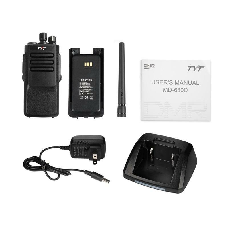 TYT walkie-talkie MD-680D AES256 MD680D facile da parlare riduzione del rumore crittografata a lunga distanza batteria di tipo c palmare digitale