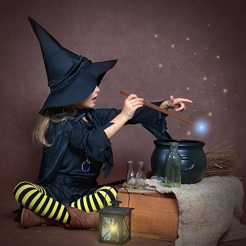 Light Up Wand,10 Pcs Magic Light And Sound Toy Wizard Witch Wands,Illuminating Wand,Party Costume Accessory