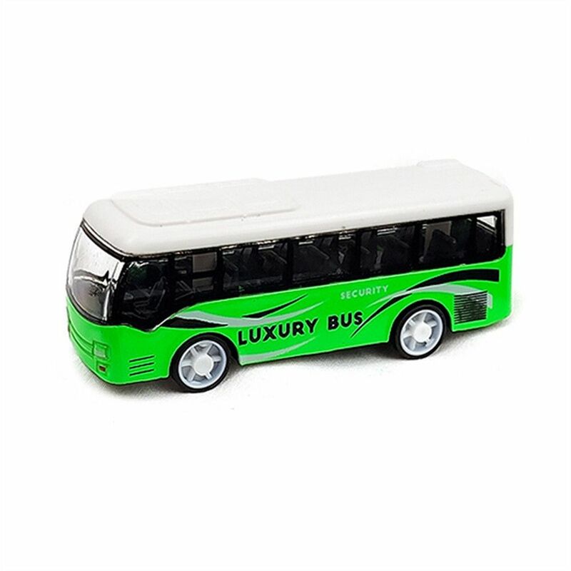 Modelo de autobús de aleación de imitación alta, adornos en forma de autobús, coche de simulación, modelo de autobús escolar, juguete para niños