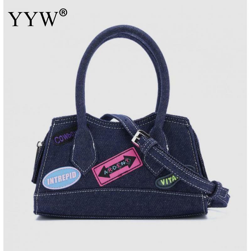 2023 New Casual Fashion Denim Women Bag Lady Handbags Shoulder Messenger Bag Vintage Shoulder Bags Women'S Tote Bag Cowboy Bags