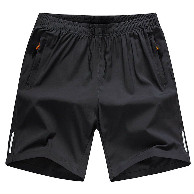 Pantalones cortos informales de verano para hombre, Shorts transpirables de playa de seda de hielo, cómodos, para Fitness, baloncesto, deportes, correr