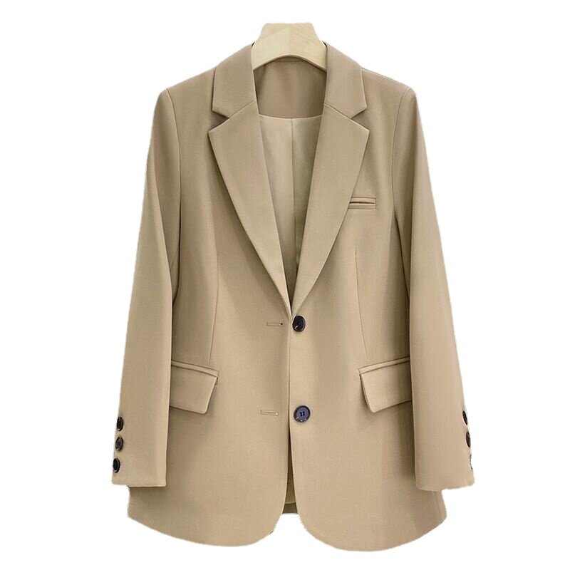 Blazers de tamanho grande feminino, terno pequeno, casaco casual, solto, versão coreana, escritório, blazer feminino, rosa