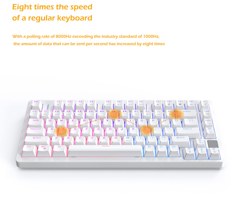 ZUOYA X86 Esports Magnetic Axis Keyboard Wired Single Mode Quick Trigger Hot Plug GATERON Magnetic Axis Switch
