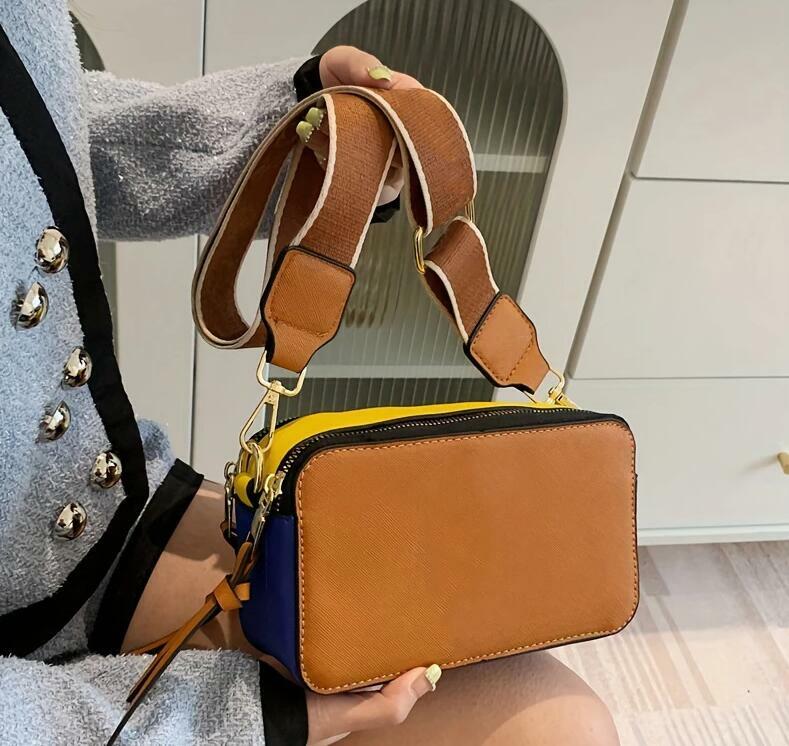 Crossbody Bags For Women 2024 Zipper Matching Candy Color Patent Square MINI Handbags Casual Bag