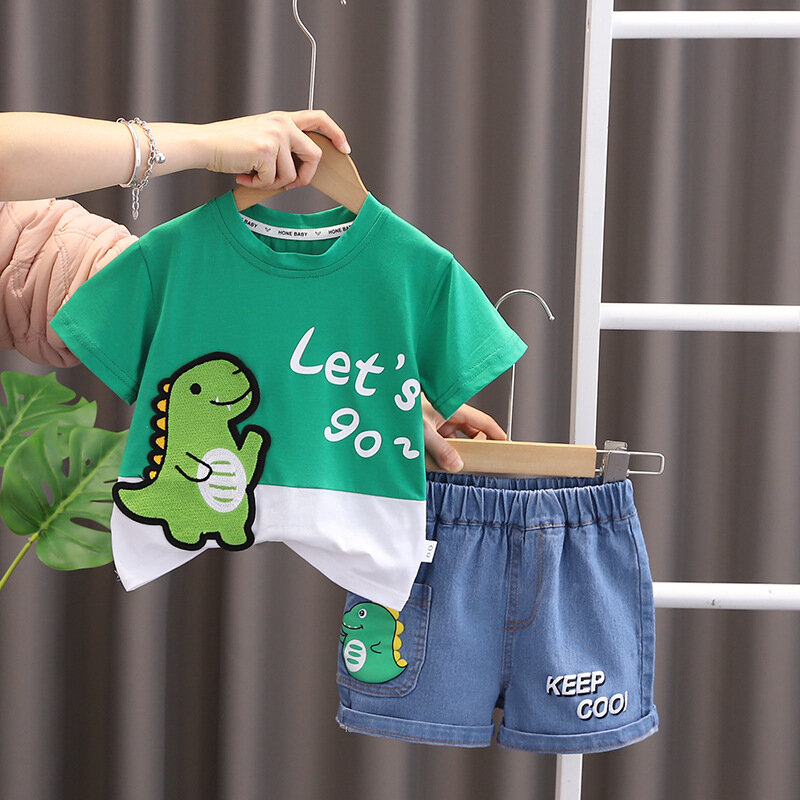 Ensemble de 2 pièces de vêtements d'été pour bébé garçon et fille, t-shirt et short décontractés pour enfant en bas âge, nouvelle collection