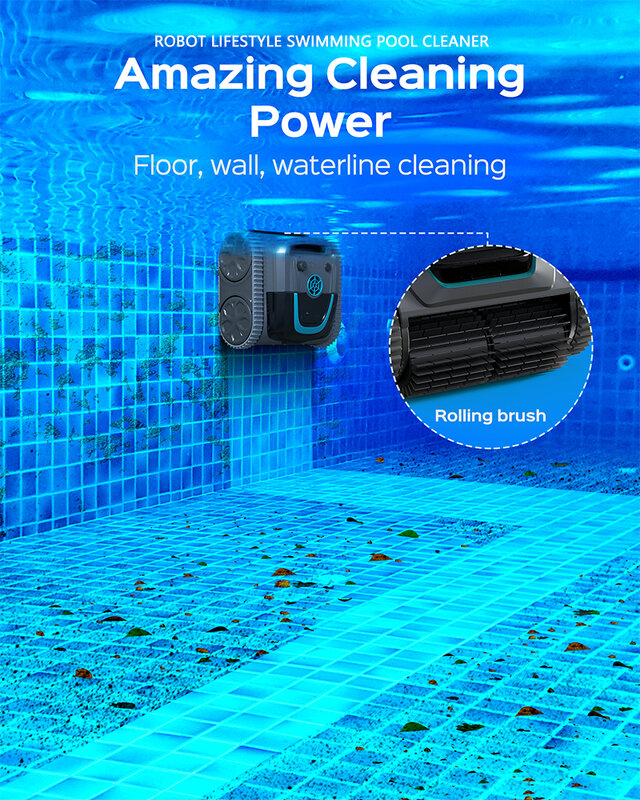 Беспроводной робот-пылесос для бассейна, с приложением