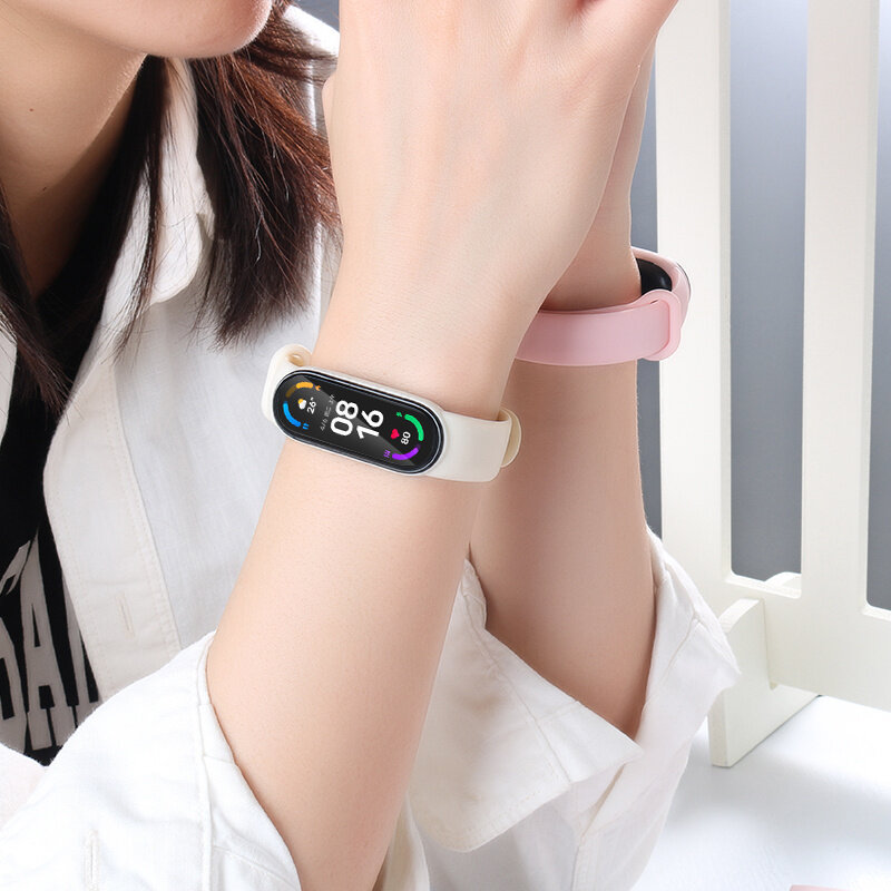 Silicone strap for Xiaomi Mi Band 7 bracelet wrist Miband 5 6 NFC Replacement pulsera Sport correa mi band 7 6 3 4 5 Watchband