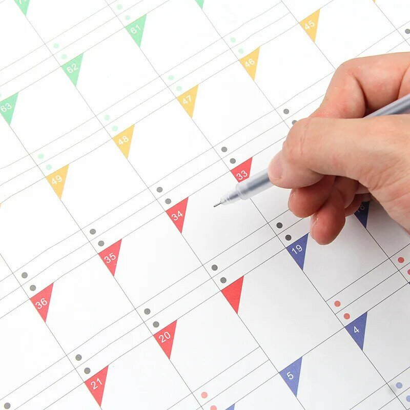 Calendario del conto alla rovescia del giorno 100 programma di lavoro di studio pianificatore periodica regalo da tavolo per bambini studio pianificazione forniture per l'apprendimento