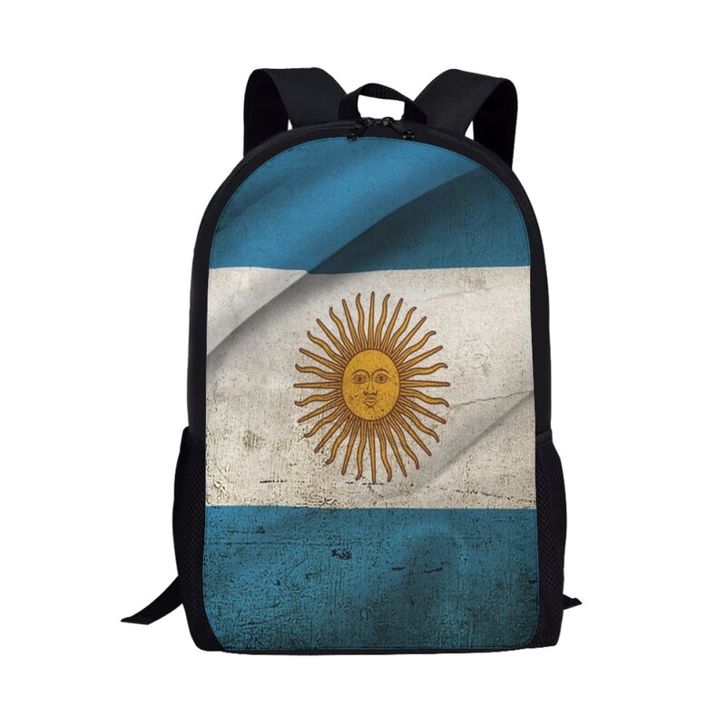 Flag of Argentina Children School Bags Casual Academy Backpack for Girls Boys Simple Style Bag Women Men Large Capacity Backpack