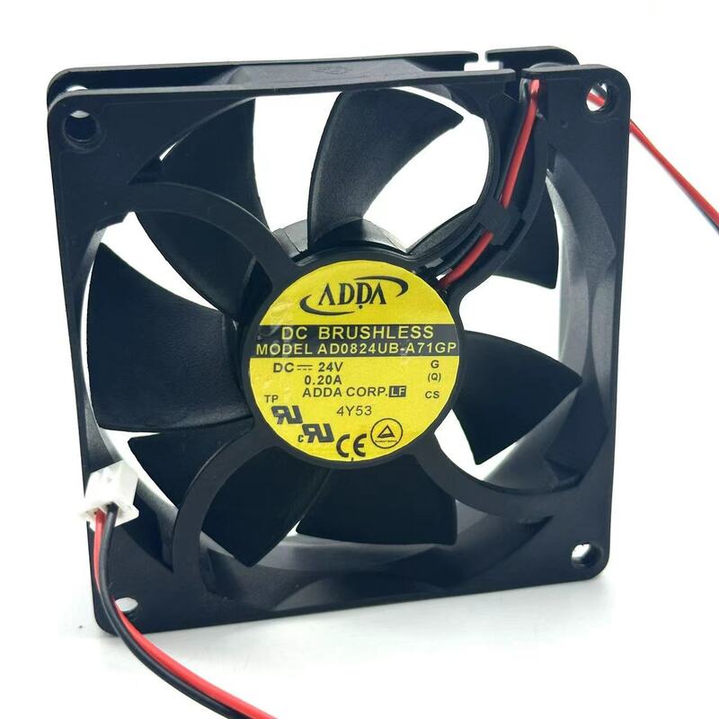 ADDA AD0824UB-A71GP DC 24V 0.38A 80x80x25mm 2-Wire Server Cooling Fan