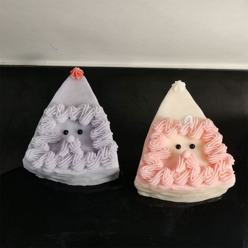 Molde silicona Papá Noel para adornos velas DIY, herramienta fabricación artesanal, envío directo