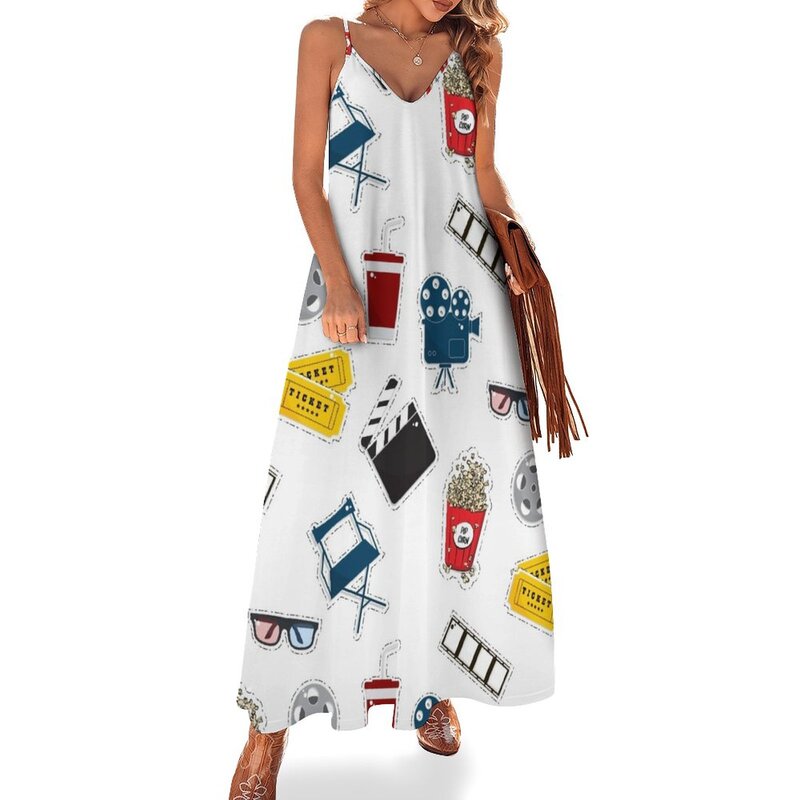Cinema movie pattern Sleeveless Dress summer outfits for women 2023 dresses for woman