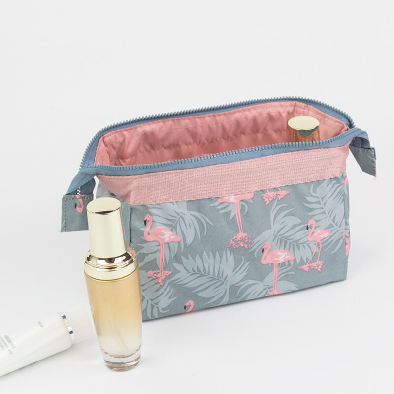 Bolsos de viaje con diseño de flamenco para mujer, neceser femenino, para articulos de limpieza y belleza, bolsa de mano para llevar maquillaje