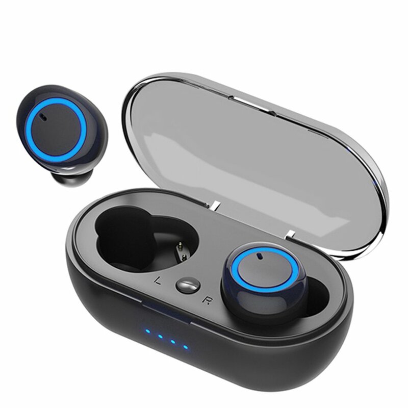 Y50 kompatybilny z Bluetooth 5.0 bezprzewodowy zestaw słuchawkowy 250mAh zestaw słuchawkowy Stereo w uchu sterowanie dotykowe słuchawki wybierz utwory i CallTWS