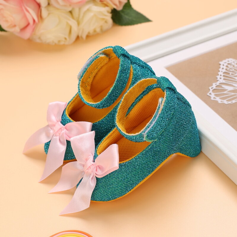 Hot Newborn Infant Baby Fashion Girls High Heels Shoes Princess Bow First Birthday Party Crib Shoes Photo Props Shoes 0-12Months