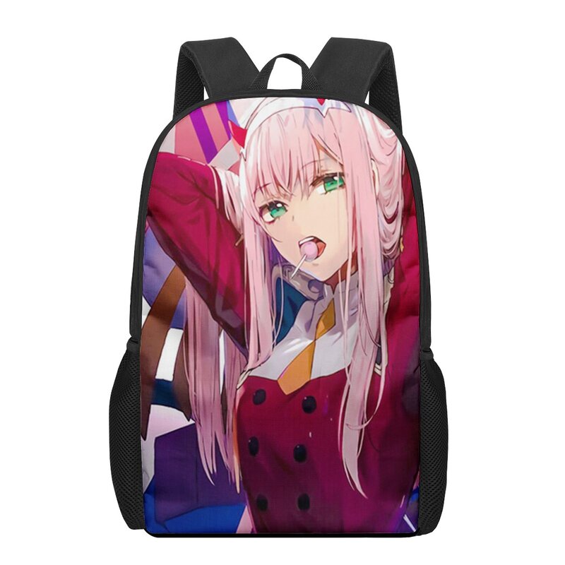 DARLING in the FRANXX Anime 3D Pattern School Bag for Children Girls Boys Casual Book Bags Kids Backpack Boys Girls Schoolbags B