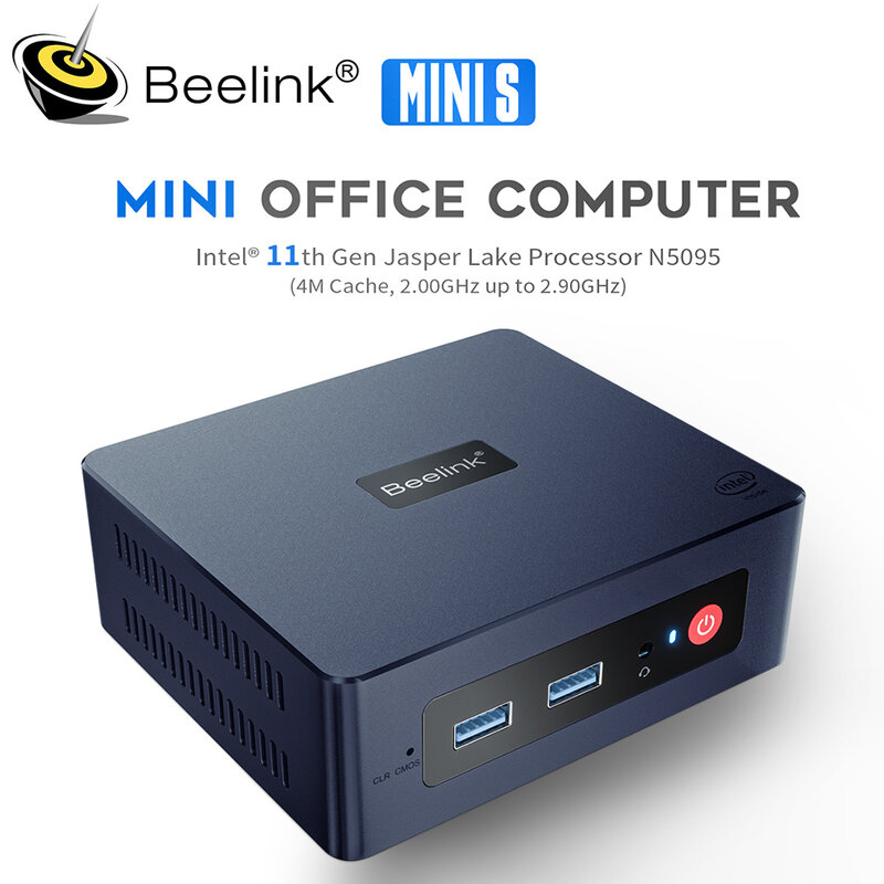 Beelink-Mini PC N100 S12 Pro 16G500G Mini S, Intel 11th Isabel N5095, 8 Go, 128 Go SSD, Ordinateur de jeu de bureau N95 VS GK3V GK Mini J4125