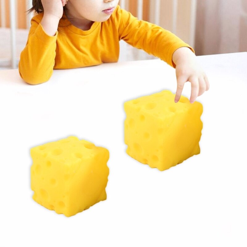 Juguete para apretar queso Mochi forma queso amarillo para niños reducir ansiedad Linda forma queso suministros para