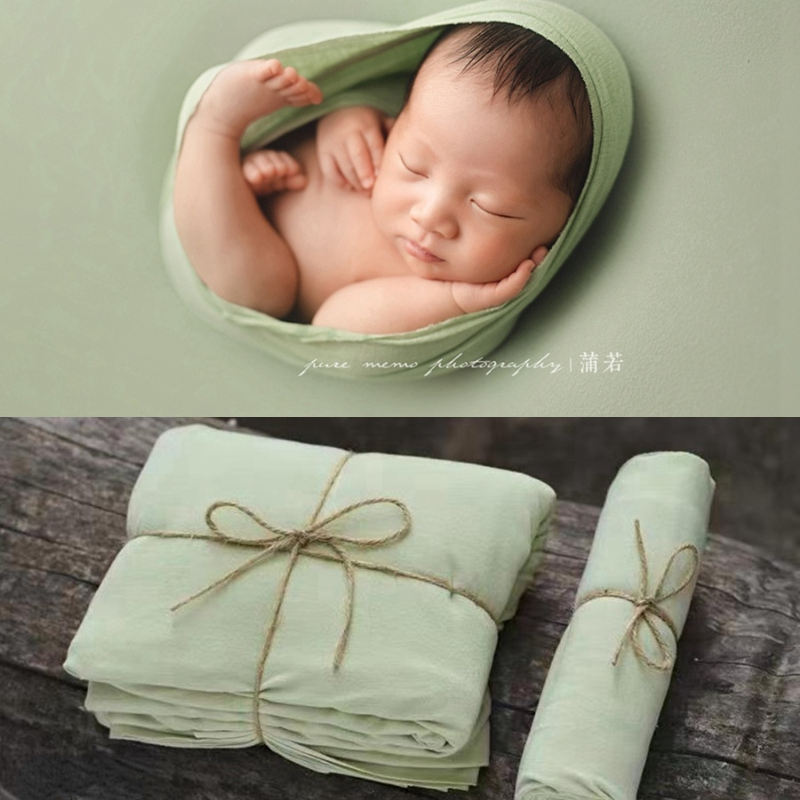 Conjunto de telón de fondo y envoltura suave para recién nacido, accesorios de fotografía para bebé, doble cara, puf para recién nacido, funda de tela, manta elástica para bebé