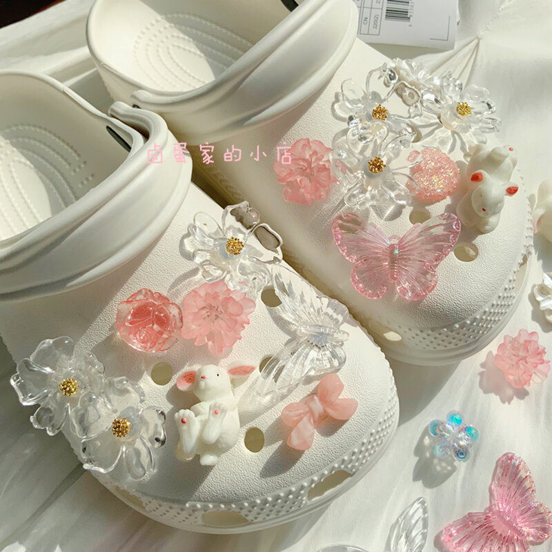 Gantungan Sepatu Elegan Wanita Dekorasi Sepatu Anak Perempuan Kupu-kupu Bunga Mode Gesper Sepatu Swakarya Desain Antik Berkualitas