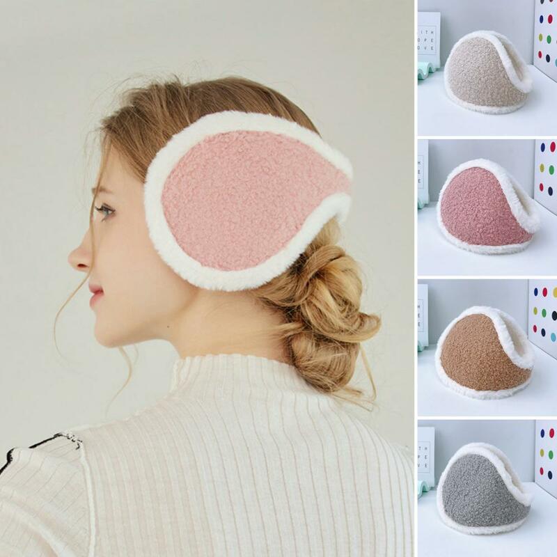 Popular Women Earmuffs Solid Color Friendly to Skin Washable Winter Earmuffs for Autumn