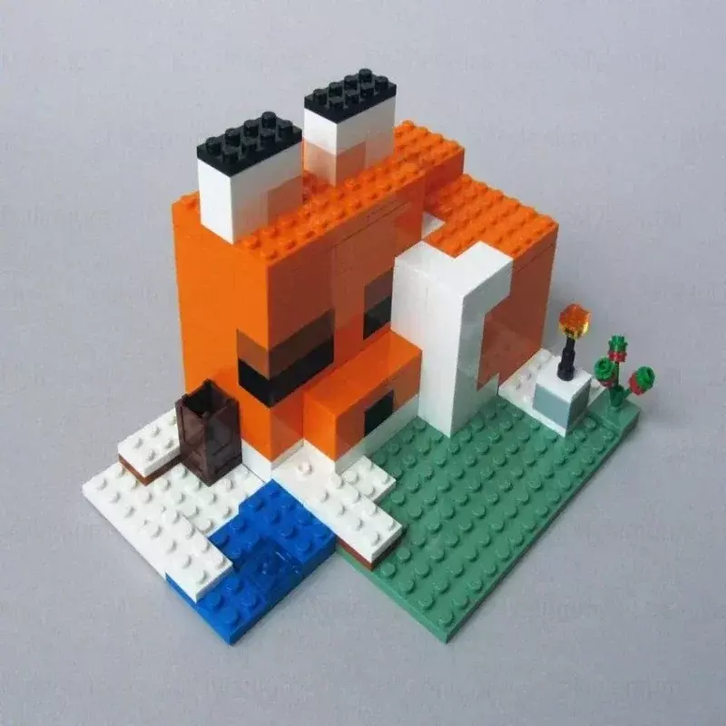 Os blocos de construção Fox Lodge para crianças, brinquedos modelo tijolos, se enquadra 21178, 193pcs