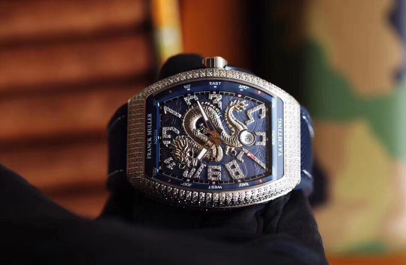 Franck Muller Longteng V45 jacht męski zegarek wodoodporny mechanizm automatyczny męskie zegarki wysokiej klasy zegarki luksusowe dla mężczyzn.