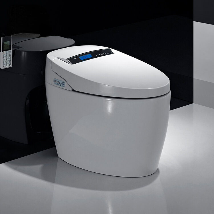Funkcja automatycznego czyszczenia spłukiwania jednoczęściowy amerykański standard komodowania ceramiczny inteligentny wc toaleta