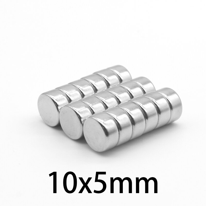 10/20/30/50/100/150PCS 10x5mm Disc Strong potężny magnes neodymowy 10mm x 5mm okrągły magnes wyszukiwania 10x 5mm magnes trwały 10*5