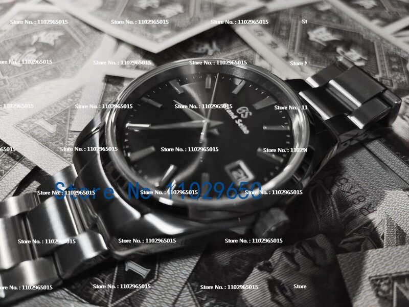 GS Seiko-personalizado Quartz Sapphire relógio, cinco lados moagem ponteiro, banda de aço original, SBGP009, novo, 2022