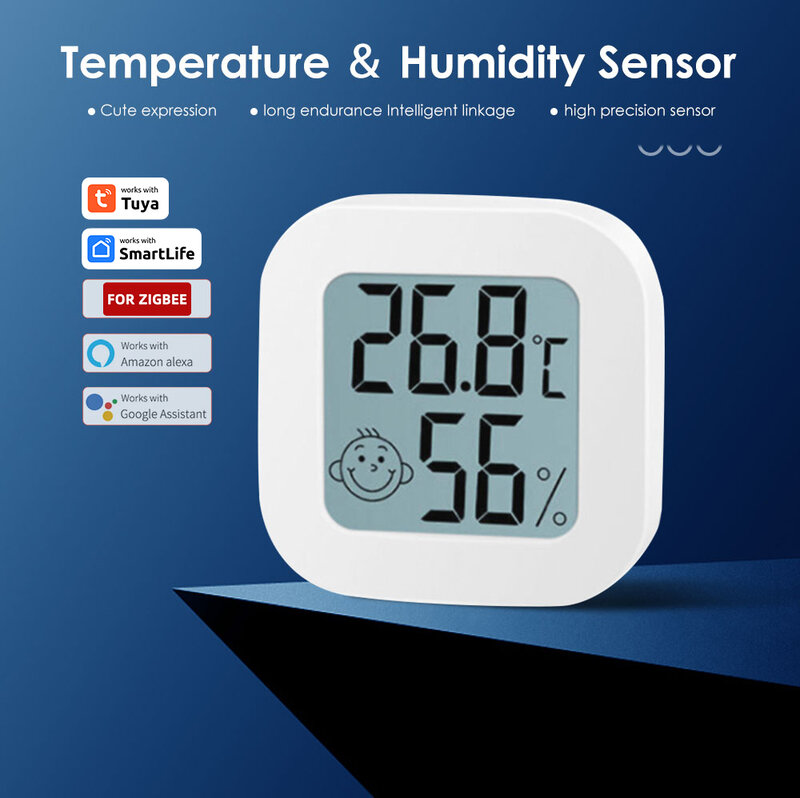 Zigbee Tuya inteligentny czujnik temperatury i wilgotności z wyświetlaczem LCD inteligentna automatyka domowa pilot współpracuje z Alexa Google Home