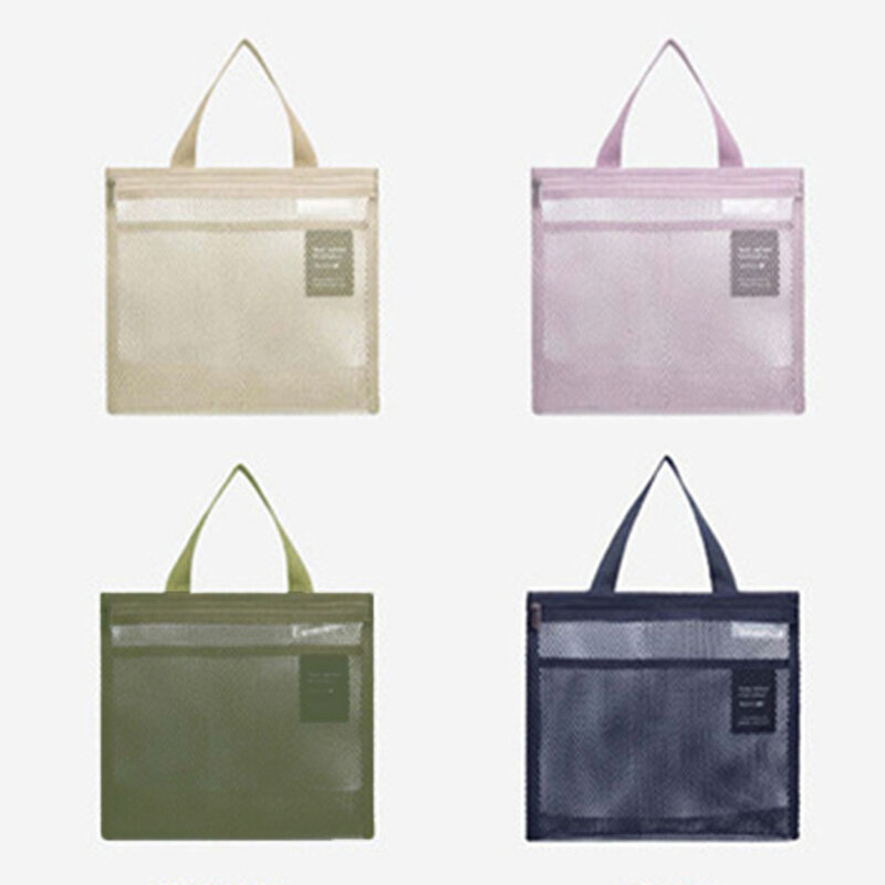 Mesh Shower Bag Portable Makeup Water Bag Solid Color Makeup Organizer Convenient Portable Shower Bag Toiletry Accessory