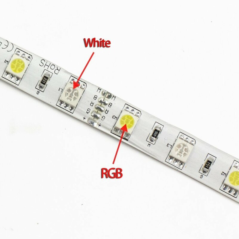 Bande lumineuse Flexible à 300LED, SMD 5050, étanche, blanc chaud, 12V 24V DC, CCT, RGBCCT, RGBW, RGBWW