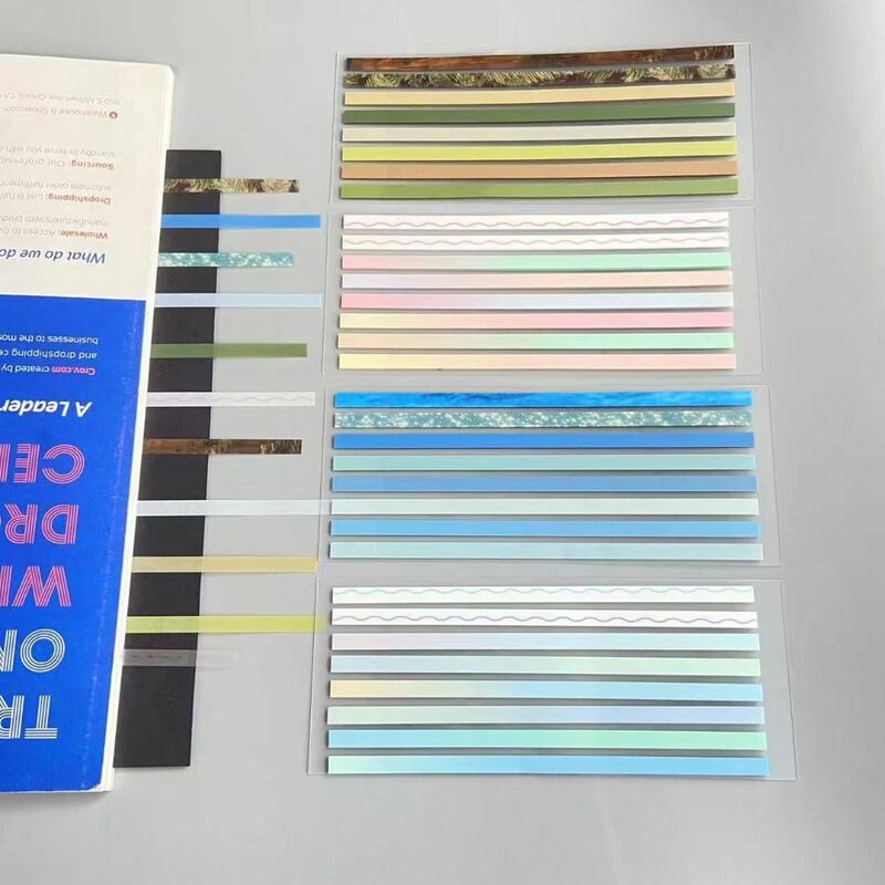 Notas pegajosas estéticas para estudantes, Memo Pad, papelaria, Bookmark, 160 folhas por saco