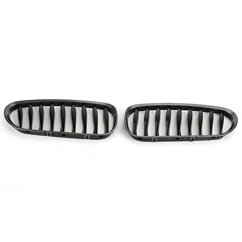 Front Fence Grill Grille ABS Carbon Fiber For BMW Z4 E85 E86 2003-2009 51117117757 51117117758