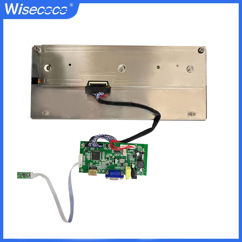 Wisecoco-Painel Driver Board Car Tela de Navegação, LCD Instrument Cluster, 12.3 ", 1920x720 IPS Display, HSD123KPW1