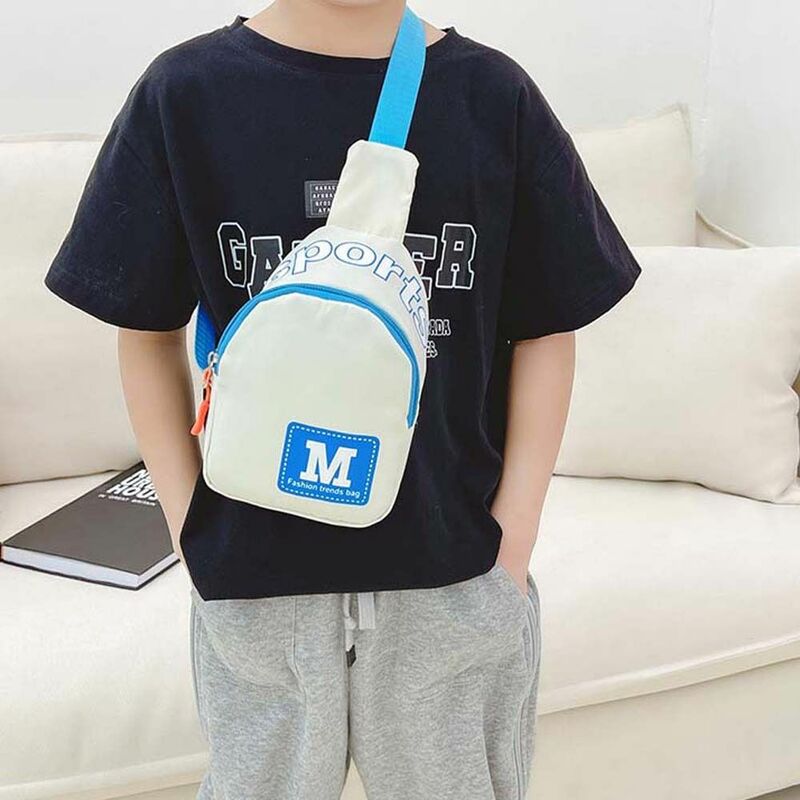 Корейская детская нагрудная сумка с надписью, милый уличный дорожный кошелек для мелочи, Детская сумка через плечо для мальчиков и девочек