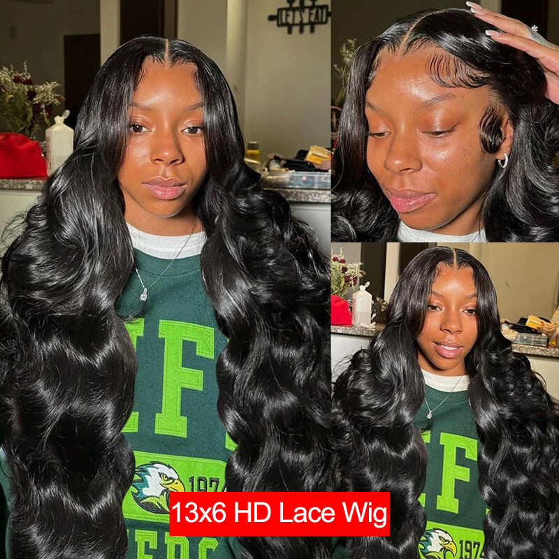 30 32 Inch Body Wave 13x6 HD Transparent Lace Front Human Hair Wig 13x4 Water Wave Lace Frontal Wigs For Women 5x5 Closure Wig