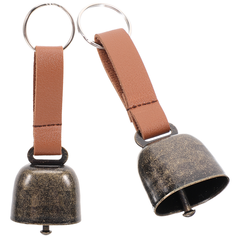 2 Pcs Bear Repelling Bell Cow Bells for Pets Climbing Cattle Loud Camping Anti Lost Hiking Dog Hanging Metal Ornaments Travel