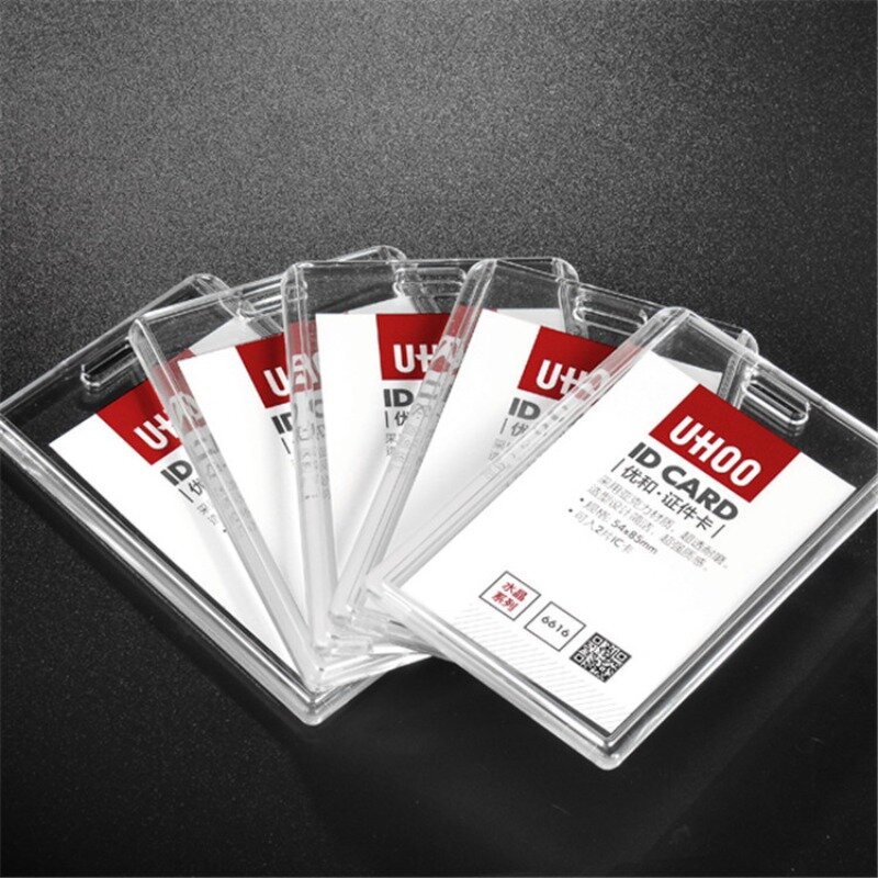 Fashion Clear Card Cover Plastic Transparent Card Holder for Business Bank ID Credit Card