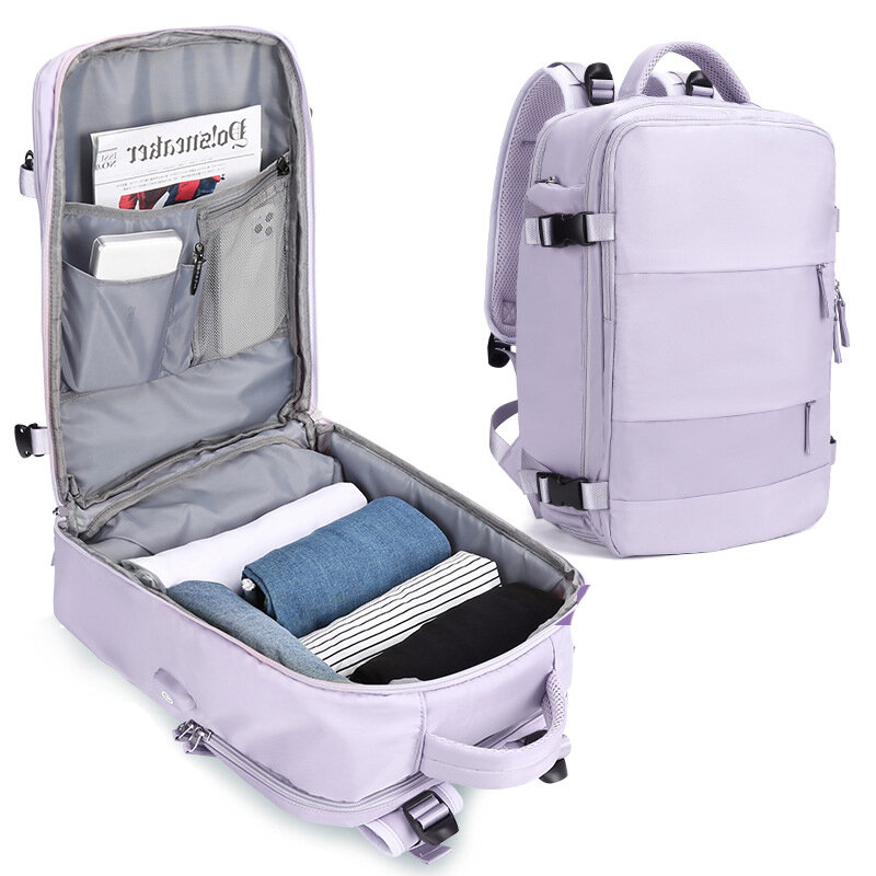 Рюкзак женский для ноутбука, 35 л, водонепроницаемый, с карманами для обуви, многофункциональный, с USB-разъемом
