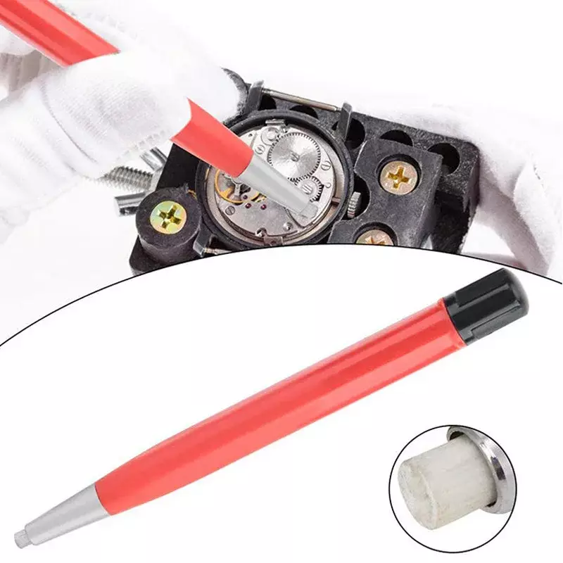 Draagbare Glasvezel Kras Verwijderen Reinigingsborstel Pen Sieraden Horlogemaker Roest Verwijderaar Horloge Reparatie Tool Kit
